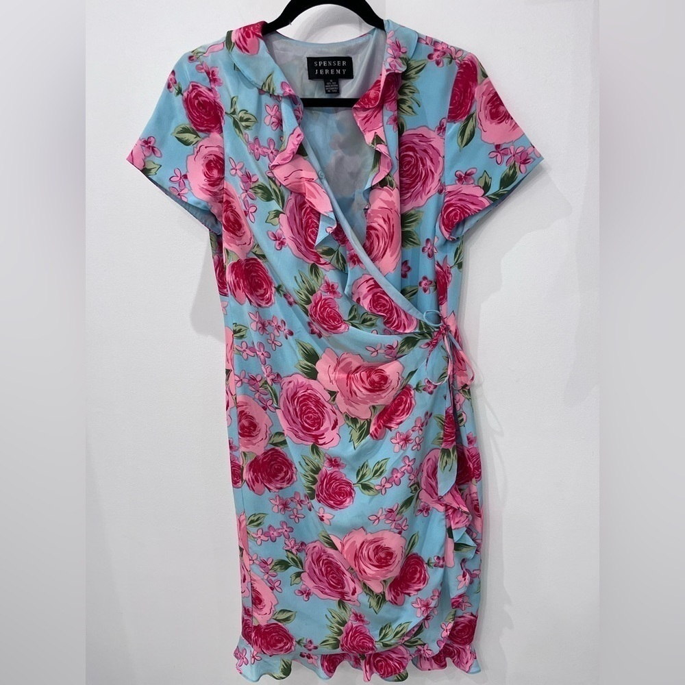 Genuine Silk Spencer Jeremy short sleeve floral dress size 10